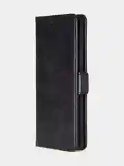 Угольный чехол-книжка для Tecno Spark 20 Pro Plus из высококачественной искусственной кожи