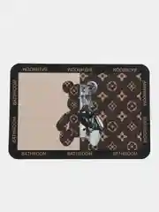 Розовый коврик под миску для кошек и собак, 40 х 60 см