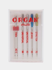 Иглы для швейных машин "ORGAN" MULTI (ассорти) 5 шт. в пенале