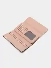 Мятный кошелек на кнопке, раскладной, вместительный, для карт, для монет, для документов