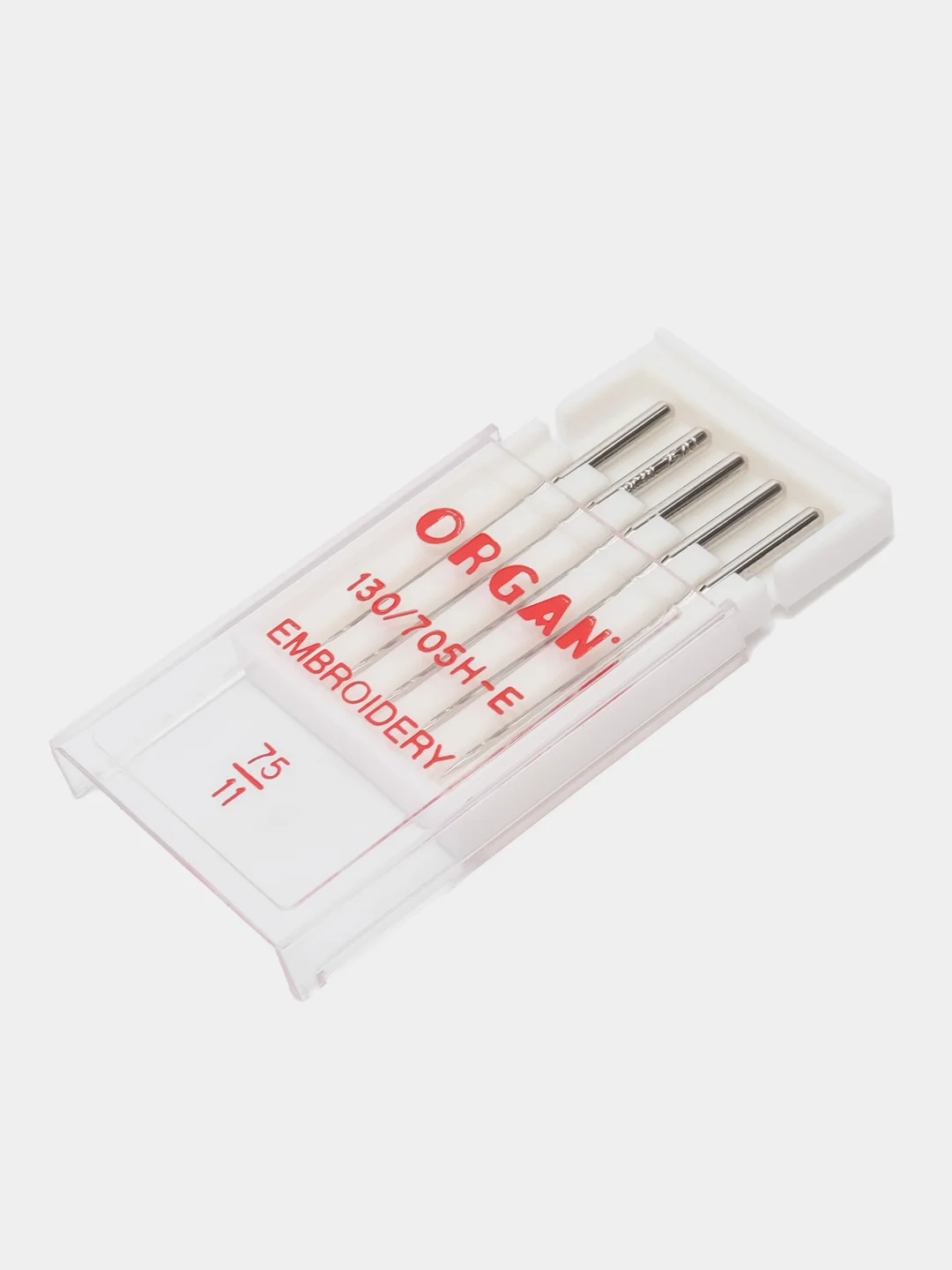 Иглы для швейных машин ORGAN EMBROIDERY (вышивальные) №75 5 шт. в пенале