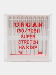 Иглы для швейных машин ORGAN Супер Стрейч №75-90 10 шт. в пенале
