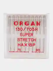 Иглы для швейных машин ORGAN Супер Стрейч №75-90 10 шт. в пенале