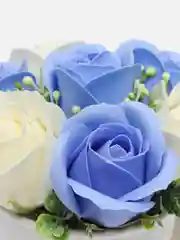 Синий букет из вспененного мыла , подарок на Новый год маме,сестре,коллеге ,подарочный набор