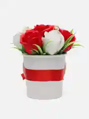 Алый букет из вспененного мыла , подарок на Новый год маме,сестре,коллеге ,подарочный набор