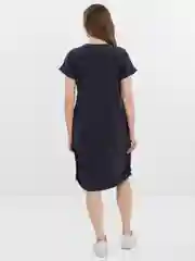 Синий платье, туника женская, летняя, трикотажная, на большие размеры