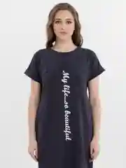 Синий платье, туника женская, летняя, трикотажная, на большие размеры
