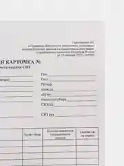 Личная карточка учета выдачи СИЗ (комплект 20 шт)