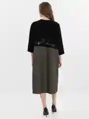 Зеленый женское платье широкое