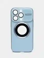 Голубой чехол для iPhone 13, 14, 14 про, айфон 13, 14, 14 про с защитой камер