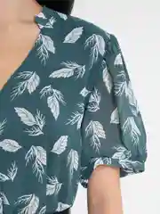 Зеленый платье женское, с принтом