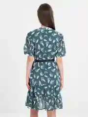 Зеленый платье женское, с принтом