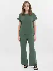 Мятный женский костюм двойка, большие размеры, на лето