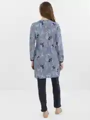 Синий женский комплект: туника и брюки, размеры с 48 по 56,LILIANS
