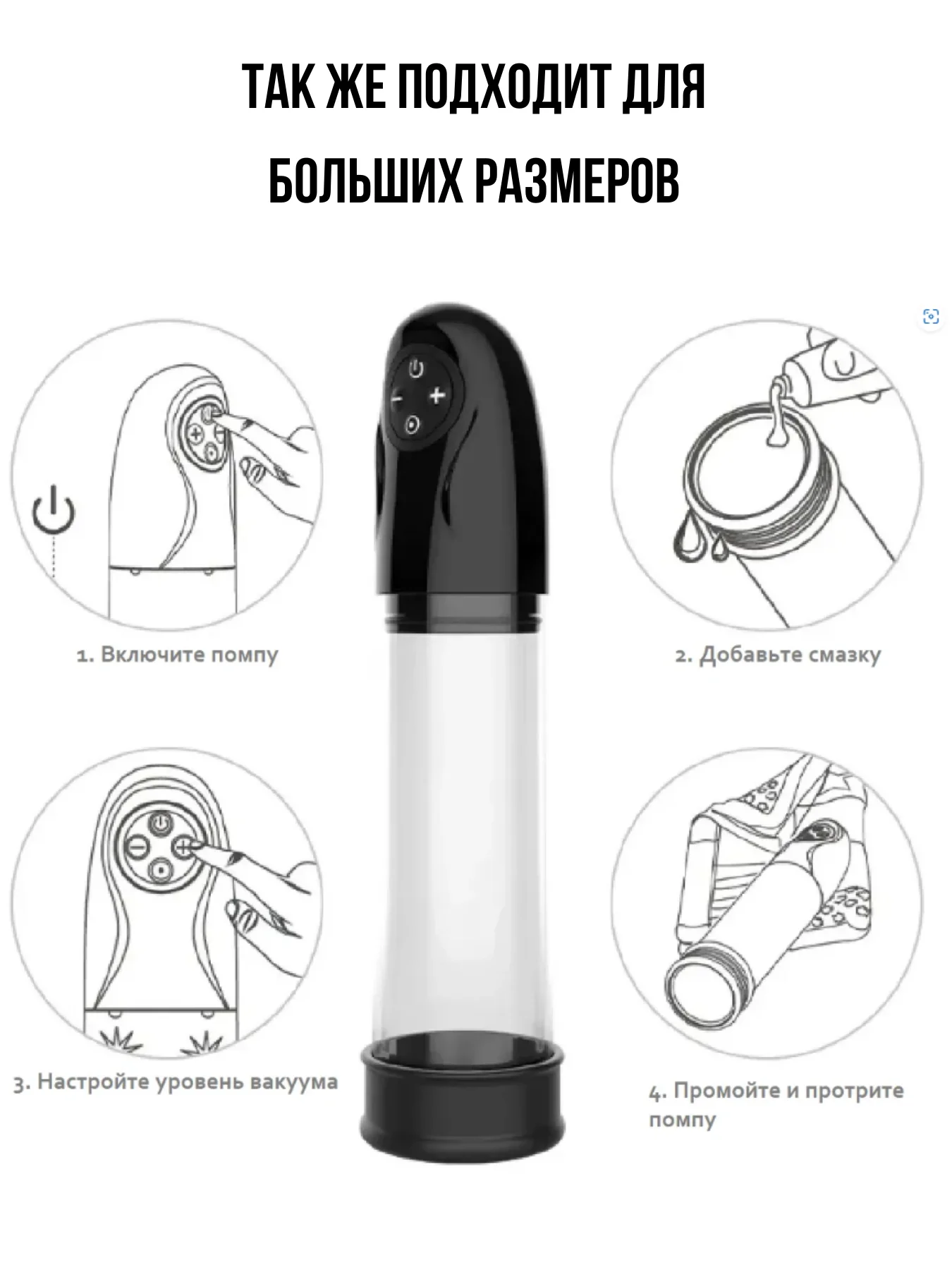 Черный мужская помпа автоматическая мастурбатор мужской для увеличения пениса члена пролонгатор