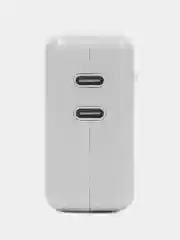 Белый блок питания для iPhone, быстрая зарядка 35W, с двумя портами Type-C