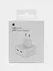 Белый блок питания для iPhone с быстрой зарядкой 35W с двумя портами Type-C