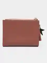 Коралловый меланж женский кошелек, портмоне из эко кожи
