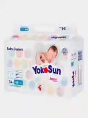 Подгузники для новорожденных YokoSun, на липучках, размер NB, 2-5 кг, 34 штуки