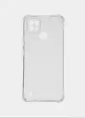 Прозрачный чехол для Realme C21 (Реалми С21) черный, прозрачный, противоударный