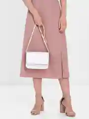 Белый сумка женская маленькая на цепочке