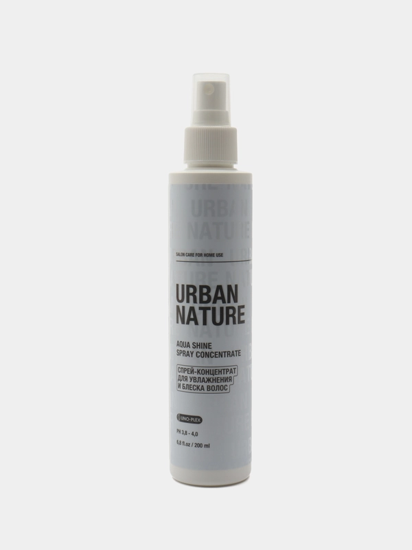 Спрей-концентрат URBAN NATURE AQUA SHINE для увлажнения и блеска волос, 200 мл