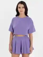 Лавандовый пижама женская с шортами