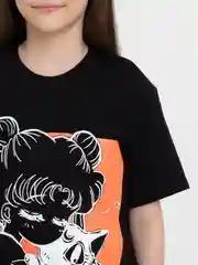 Белый футболка аниме Anime и Сейлор мун, светящаяся в темноте