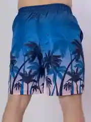 Синий меланж мужсие шорты, пляжные