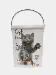 Белый контейнер ДЛЯ КОРМА ЖИВОТНЫХ "КОШКИ" 5 л