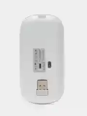 Белый беспроводная мышка компьютерная с подсветкой RGB (7 цветов) Bluetooth