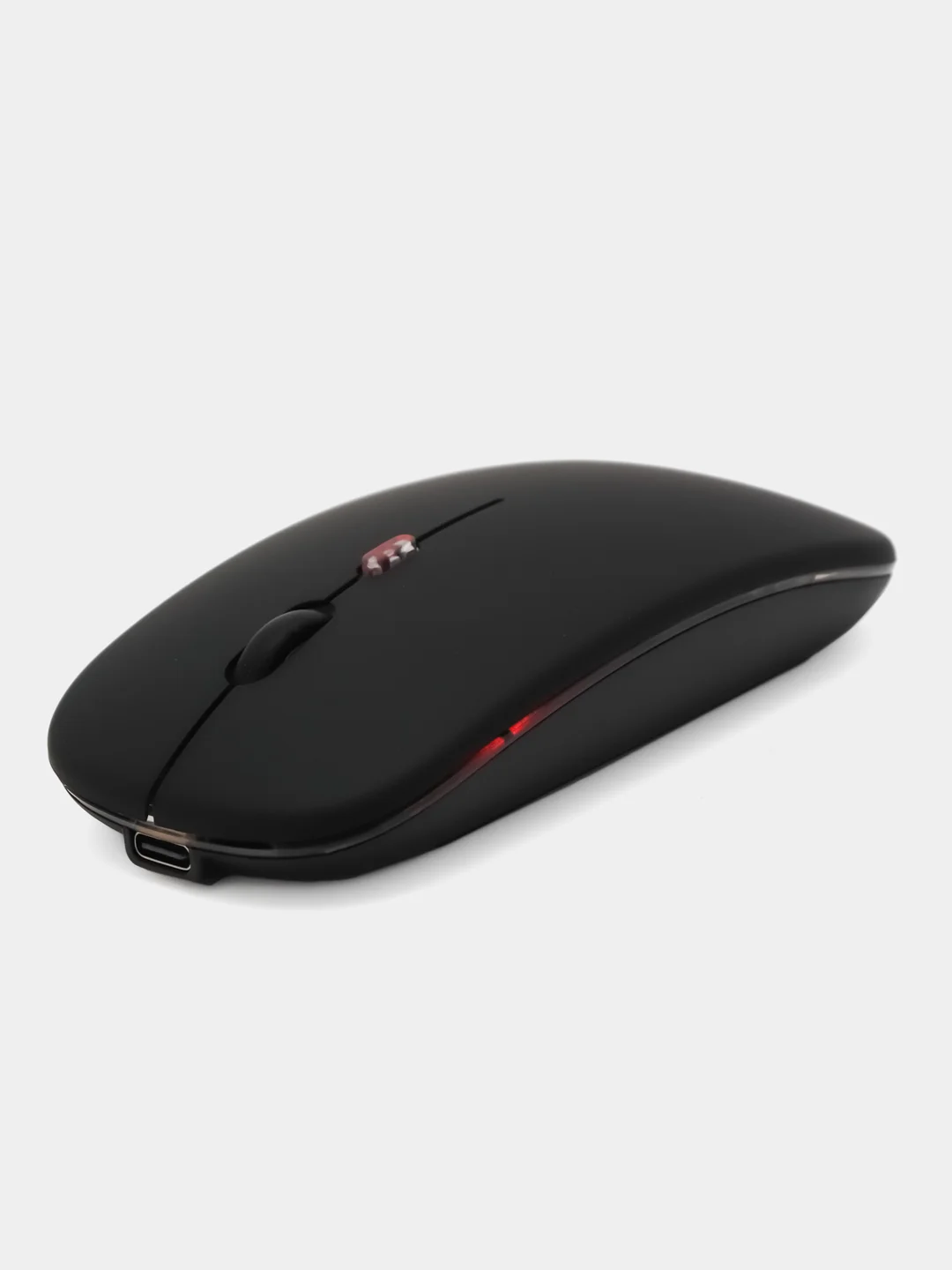 Серебряный беспроводная мышка компьютерная с подсветкой RGB (7 цветов) Bluetooth