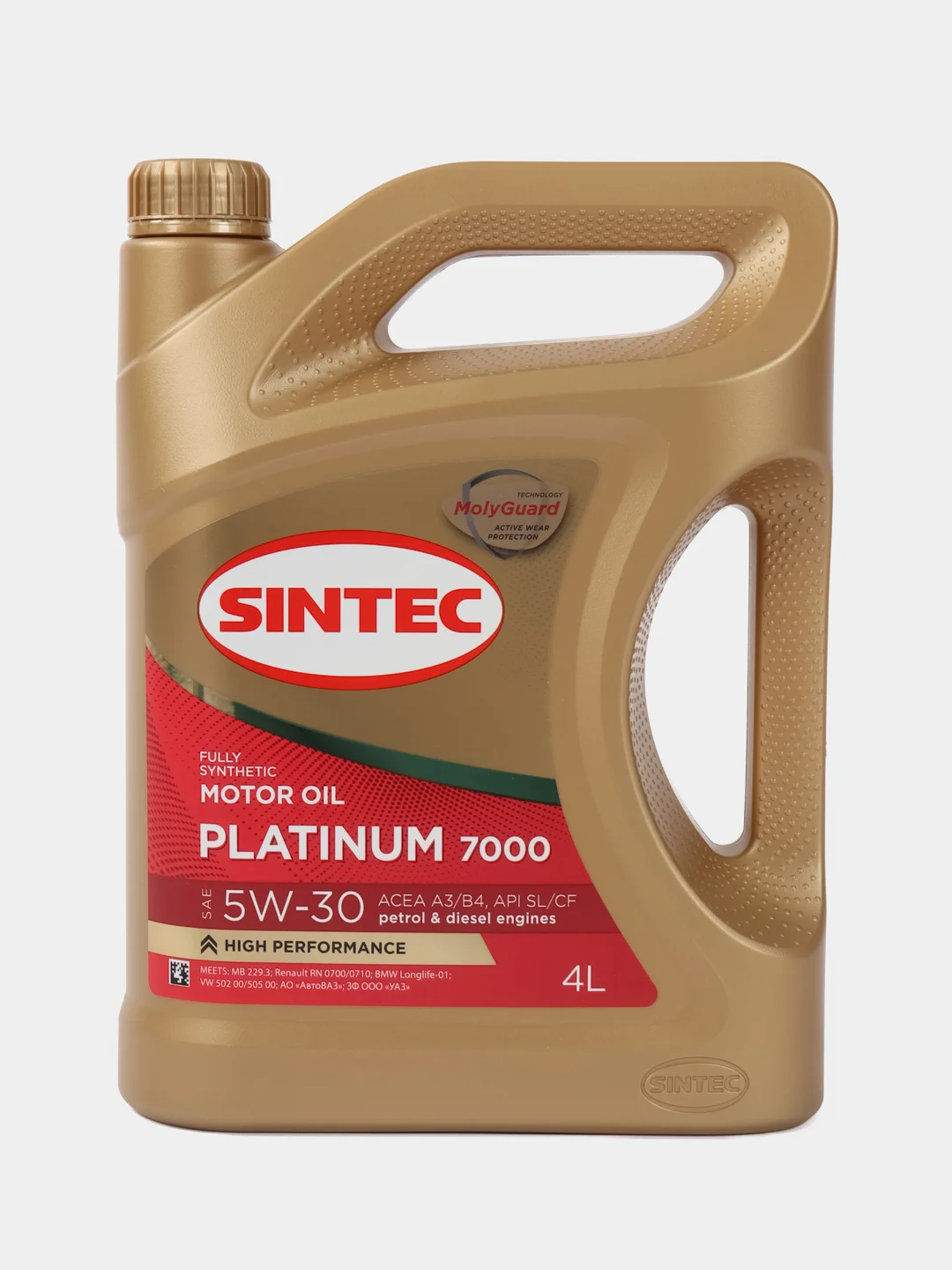 Масло моторное синтетическое универсальное Sintec Platinum 7000 SAE 5W-30 ACEA A3/B4