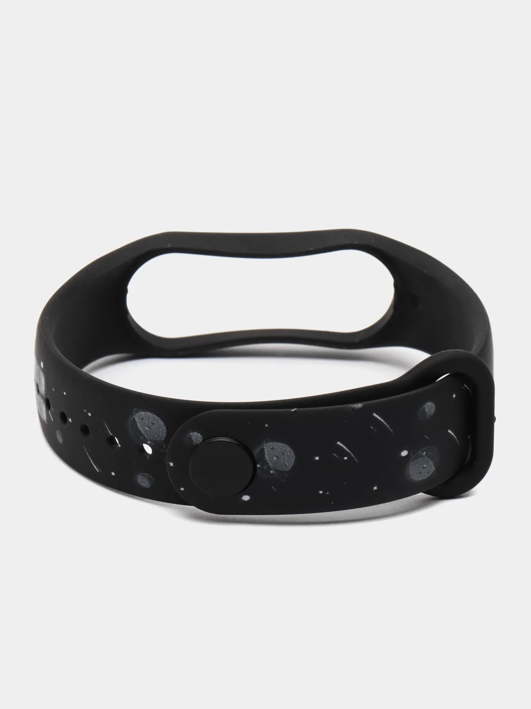 Серый ремешок для Xiaomi Mi Band 3/4/5/6/7 с рисунком