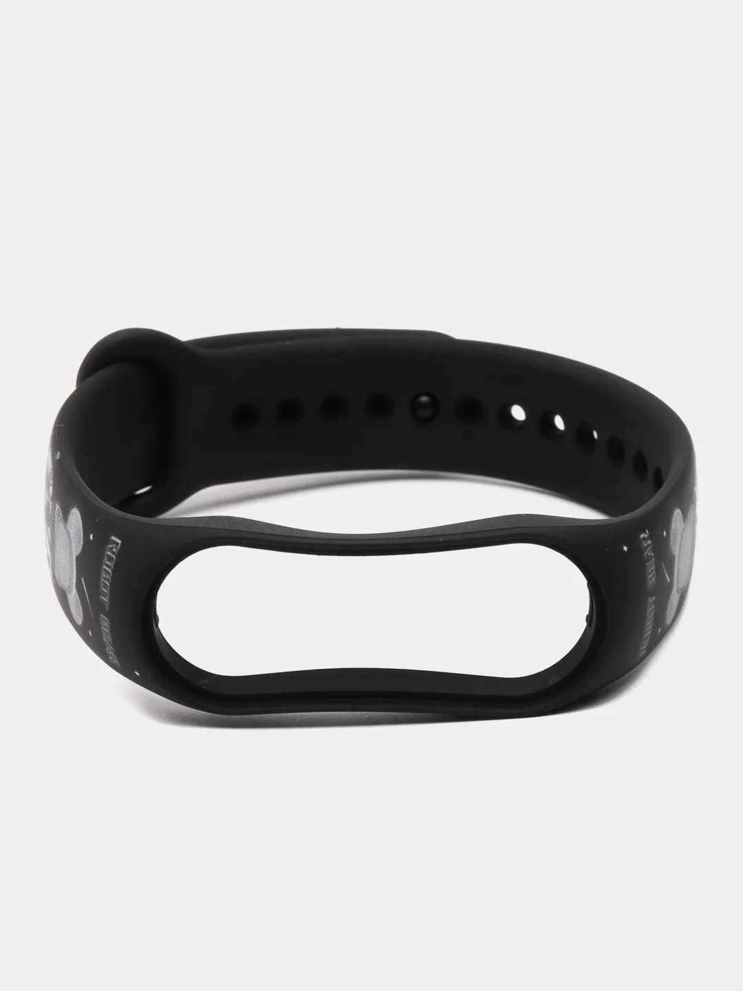 Серый ремешок для Xiaomi Mi Band 3/4/5/6/7 с рисунком