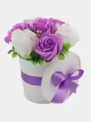 Молочный букет из вспененного мыла , подарок на Новый год маме,сестре,коллеге ,подарочный набор