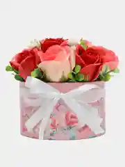 Красный букет из вспененного мыла , подарок на Новый год маме,сестре,коллеге ,подарочный набор