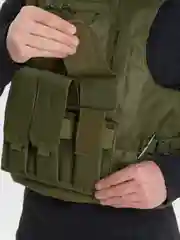 Зеленый жилет разгрузочный тактический, универсальный, с подсумком