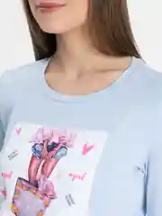 Голубой лонгслив для беременных и кормления I LOVE MUM "Колин"
