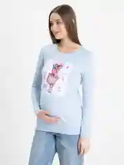 Голубой лонгслив для беременных и кормления I LOVE MUM "Колин"