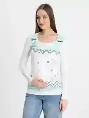 Молочный лонгслив для беременных I LOVE MUM "Габия"