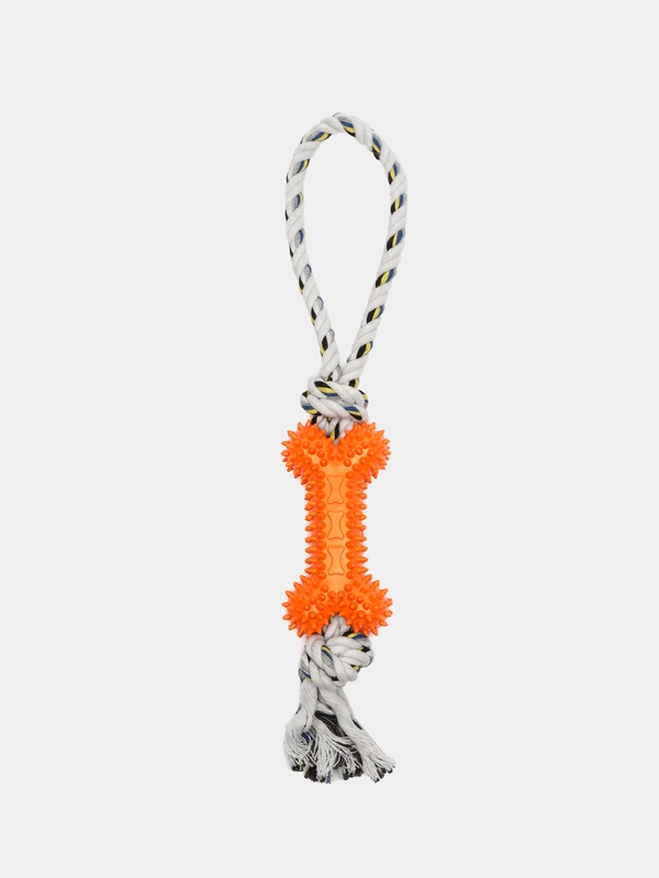 Игрушка для собак из хлопковой веревки с узлами, косточка, игрушка канат, косточка для собак