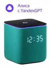 Зеленый умная колонка Яндекс Станция Миди (24Вт) с часами, Zigbee и Алисой на нейрости YandexGPT
