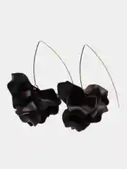 Черный серьги Роза