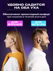 Черный гарнитура наушник беспроводная HSP-B3 русский язык, Bluetooth v5.0 для 2 - х телефонов