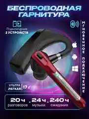 Красный гарнитура наушник беспроводная HSP-B3 русский язык, Bluetooth v5.0 для 2 - х телефонов