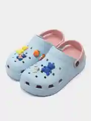 Голубой сабо женские с джибитсами