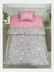 Постельное белье детское 1.5 спальное Поплин ivSubelIa "Зайчики", 50x70