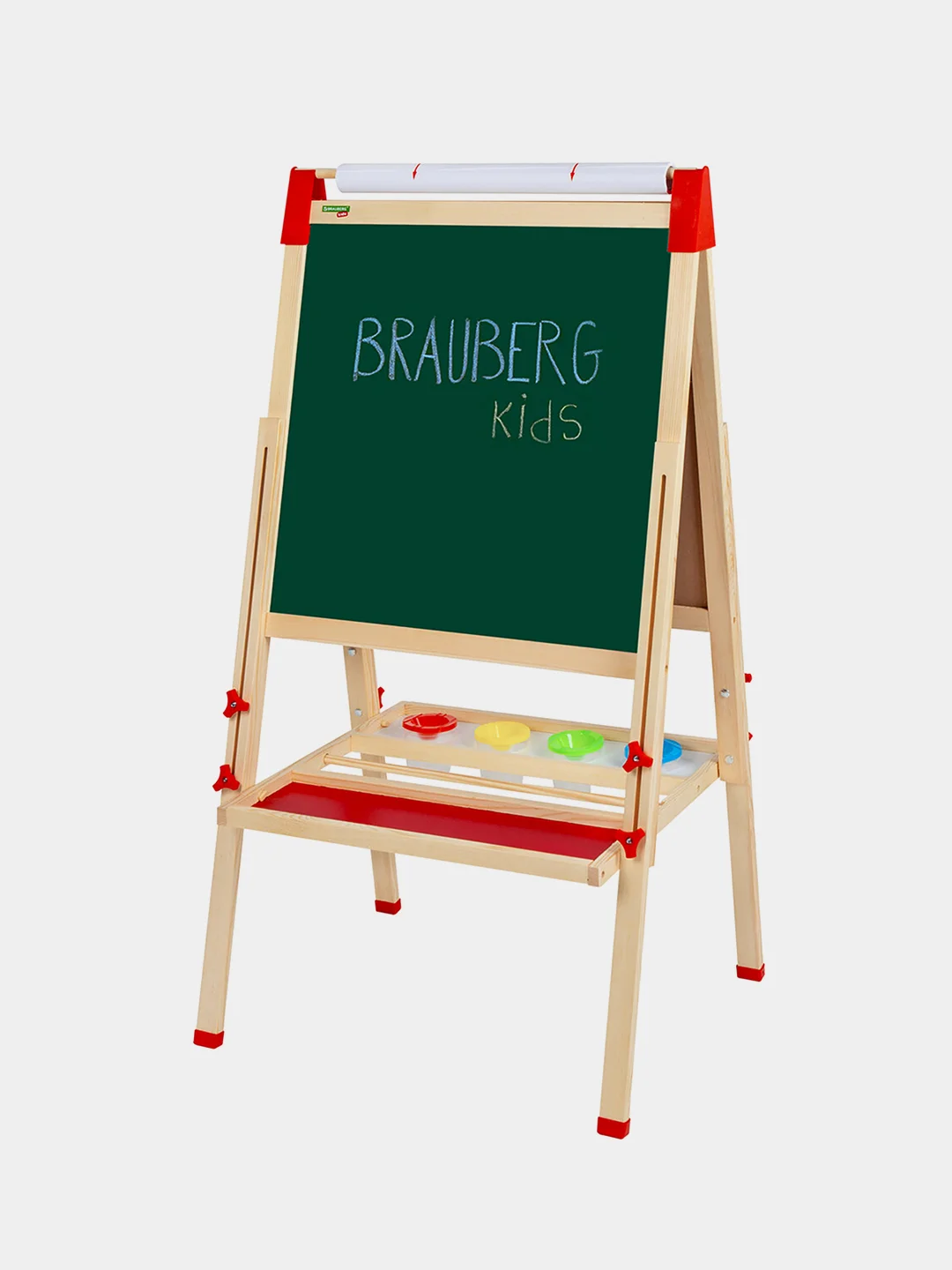 Мольберт детский двухсторонний растущий 3 в 1 50х50 см, с бумагой, Brauberg Kids, 238150