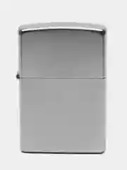 Серебряный зажигалка бензиновая ZIPPO 207 Classic с покрытием Satin Chrome